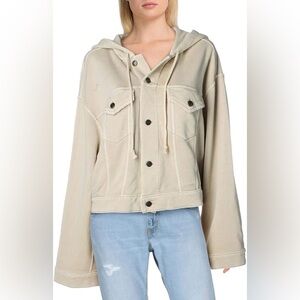 Free People Dreamer Cropped Cream‎ Jacket Size Small